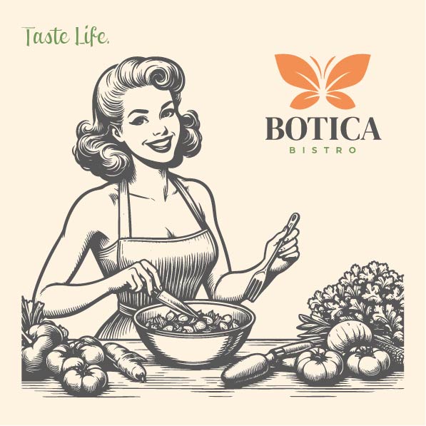 BOTICA BISTRO. Chef preparing a fresh superfood salad in Playa del Carmen